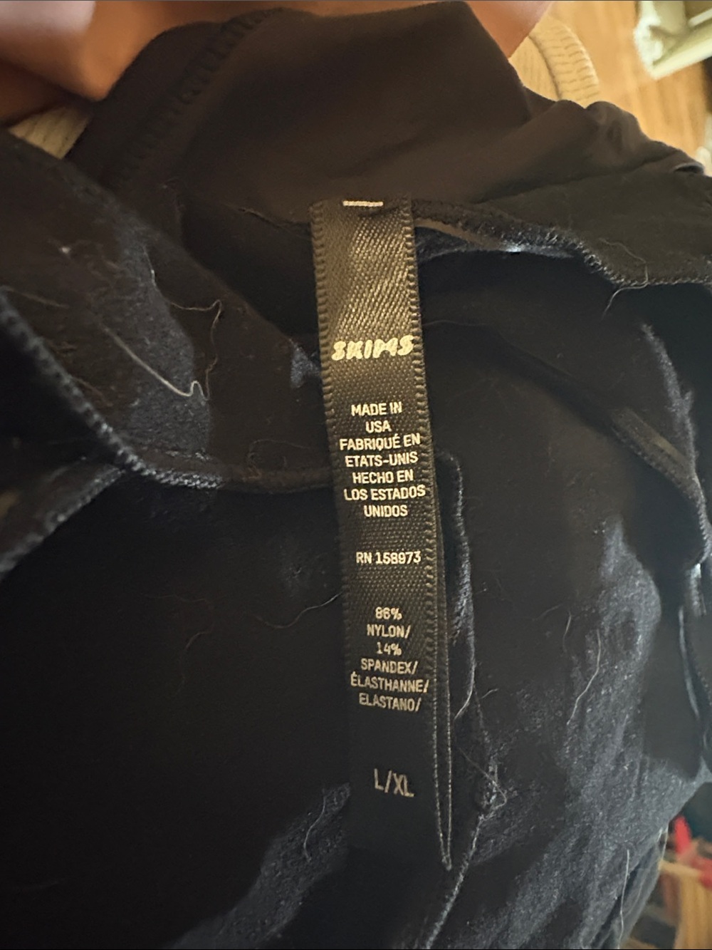 SKIMS Black L/XL bralette